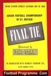 Royal Air Force RAF Training Corps v NA Boys 1952 – Cup Final
