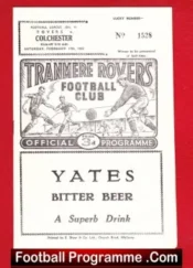 Tranmere Rovers v Colchester United 1962