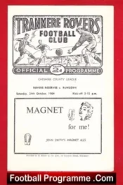 Tranmere Rovers v Runcorn 1964 – Reserves Match