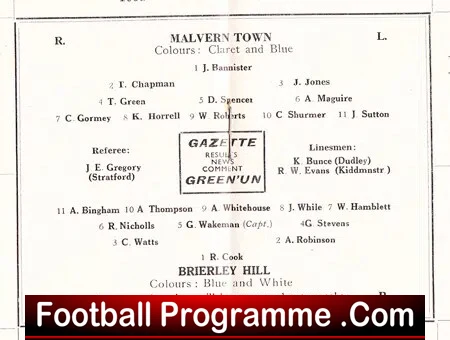 Malvern Town v Brierley Hill 1958 - Image 3