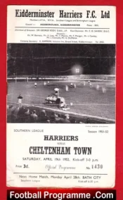 Kidderminster Harriers v Cheltenham Town 1952