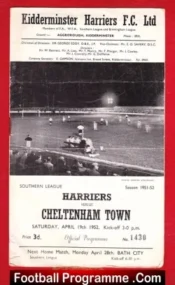 Kidderminster Harriers v Cheltenham Town 1952