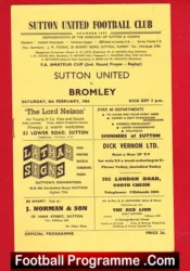 Sutton United v Bromley 1963