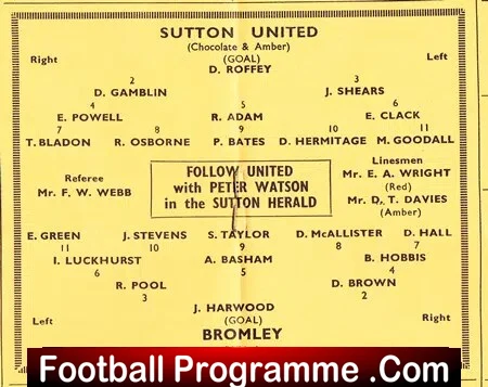 Sutton United v Bromley 1963 - Image 3