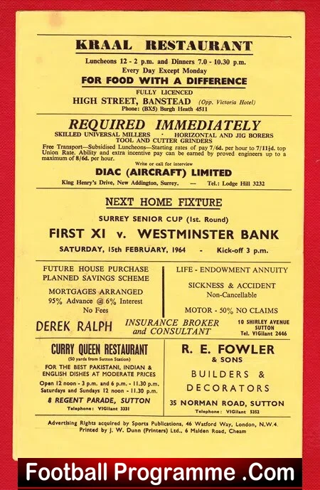 Sutton United v Bromley 1963 - Image 4