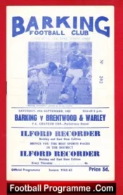 Barking v Brentwood Warley 1962 – Amateur Cup