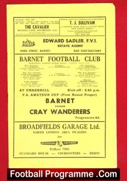 Barnet v Cray Wanderers 1961