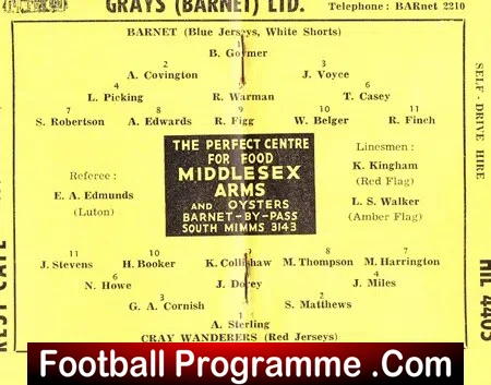 Barnet v Cray Wanderers 1961 - Image 3