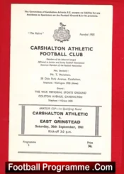 Carshalton Athletic v East Grinstead 1961 – Amateur Cup