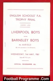 Liverpool Boys v Barnsley Boys 1961 – Schoolboys Cup Final