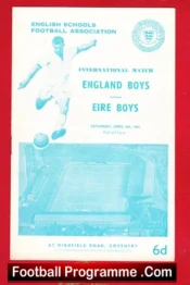 England v Ireland 1961 – Boys International Coventry City