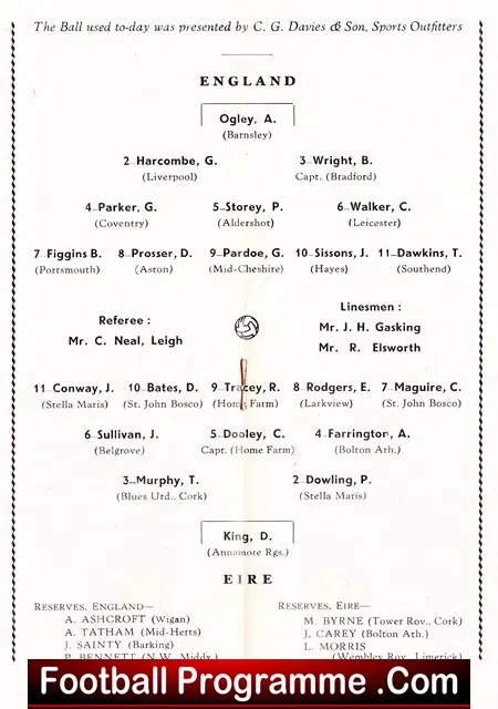 England v Ireland 1961 - Boys International Coventry City - Image 3