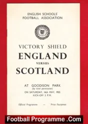 England v Scotland 1955 – Schoolboys at Everton