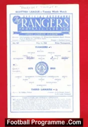 Glasgow Rangers v Third Lanark 1963