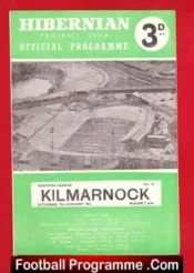 Hibernian Hibs v Kilmarnock 1961