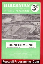 Hibernian Hibs v Dunfermline Athletic 1960