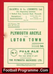 Plymouth Argyle v Luton Town 1948 – 1940s Programme