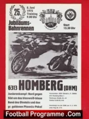 Germany Speedway Programme Homberg Meeting 1975
