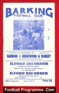 Barking v Brentwood Warley 1962 – Amateur Cup