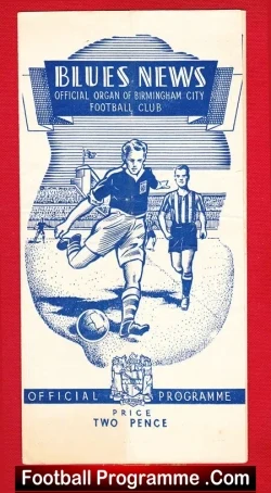 Birmingham City v Preston 1948 - football programme