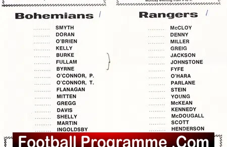 Bohemian v Glasgow Rangers 1975 - European Cup Ireland - Image 3