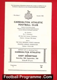 Carshalton Athletic v East Grinstead 1961 – Amateur Cup