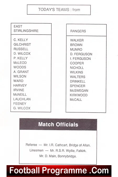 Charlie Kelly Testimonial Benefit Match East Stirlingshire 1988 - Image 3