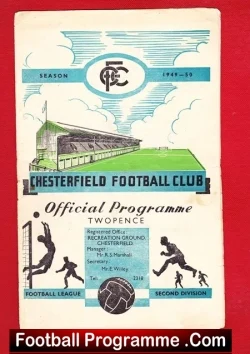Chesterfield v Barnsley 1949 - to clear - football programme