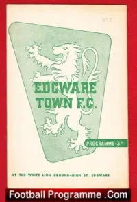 Edgware Town v Chesham United 1955