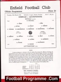 Enfield v Leytonstone 1965 – Single Sheet Programme