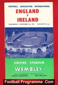 England v Ireland 1955 – at Wembley – London
