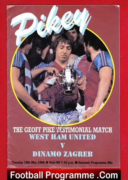 Geoff Pike Testimonial Benefit Match West Ham United - Signed - Image 2