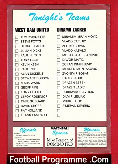 Geoff Pike Testimonial Benefit Match West Ham United - Signed - Image 3