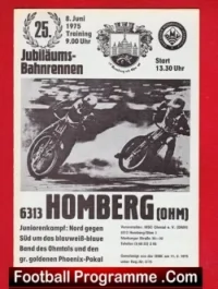 Germany Speedway Programme Homberg Meeting 1975