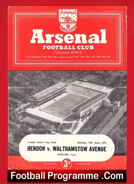 Hendon v Walthamstow Avenue 1955 - London Senior Cup Final - Image 2