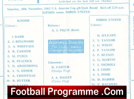 Ilford v Ford United 1963 - Amateur Cup - Image 2