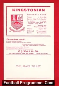 Kingstonian v Enfield 1963 – Isthmian League