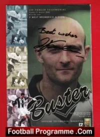 Lee Fowler Testimonial Benefit Match Telford United 2002 Signed