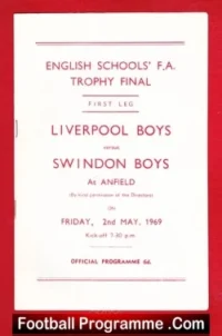 Liverpool Boys v Swindon Boys 1969 – Schoolboys Trophy Cup Final