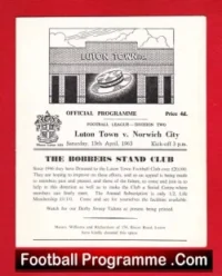 Luton Town v Norwich City 1963