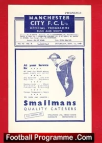 Manchester City v Manchester United 1948 – 1940s Programme
