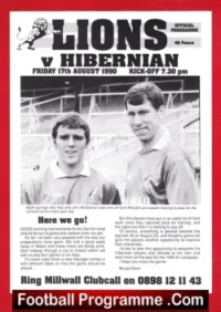 Millwall v Hibernian Hibs 1990 – Friendly Match