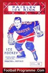 Paisley Pirates Ice Hockey v Edinburgh Royals 1953 – Scotland