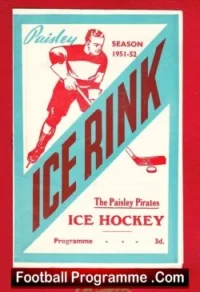 Paisley Pirates Ice Hockey v Perth Panthers 1952 – Scottish