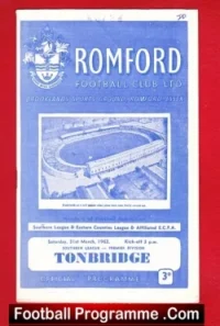 Romford v Tonbridge 1962 – Southern Premier Division
