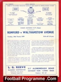 Romford v Walthamstow Avenue 1959 – Senior Cup Final