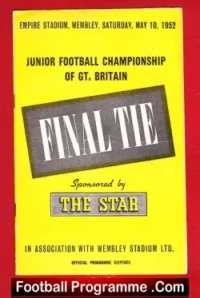 Royal Air Force RAF Training Corps v NA Boys 1952 – Cup Final
