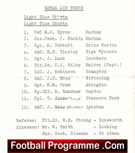 Royal Air Force RAF v Universities Athletic Union 1969 - Halton - Image 3