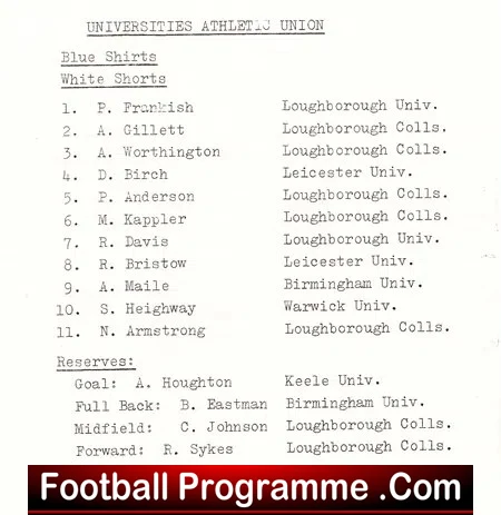 Royal Air Force RAF v Universities Athletic Union 1969 - Halton - Image 4