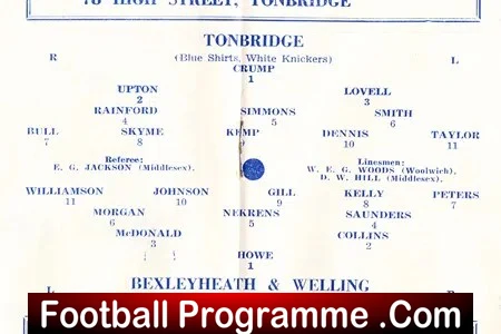 Tonbridge v Bexleyheath Welling 1962 - to clear - Image 3